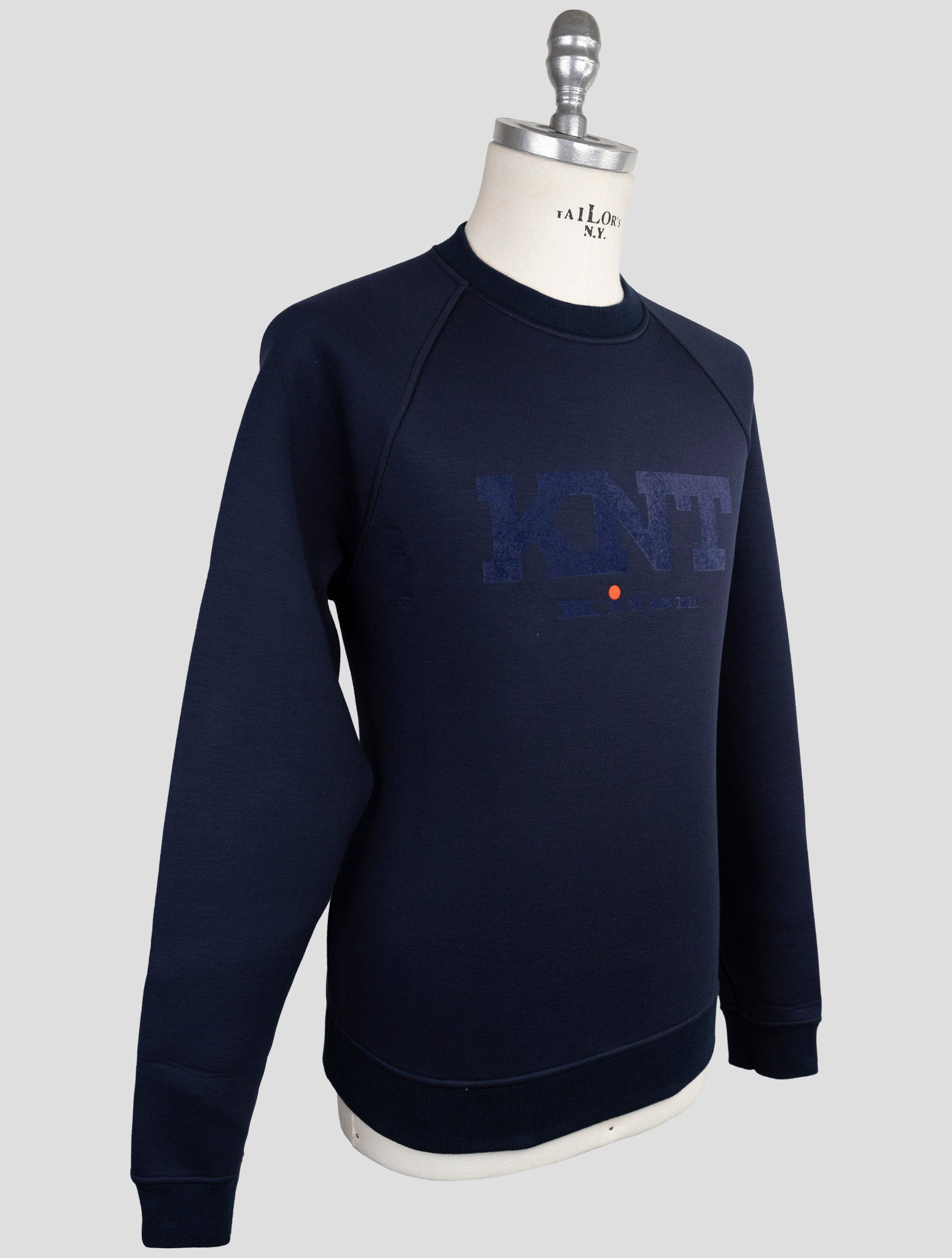 Kiton Knt Blue Cotton Sweater Crewneck