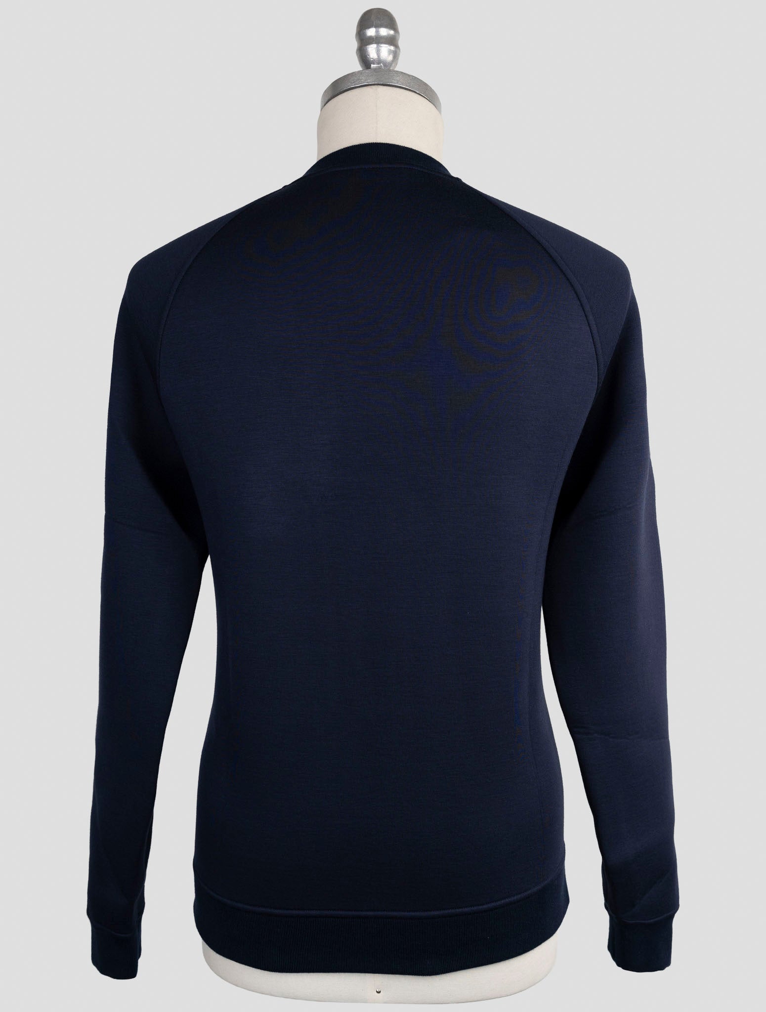Kiton Knt Blue Cotton Sweater Crewneck