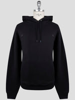 Kiton Knt Black Cotton Sweater Hoodie