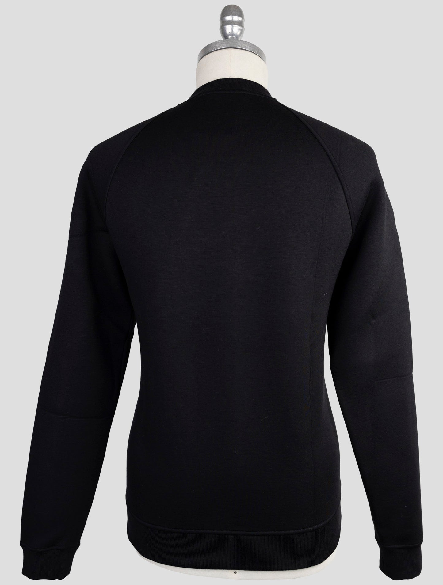 Kiton Knt Black Cotton Sweater Crewneck