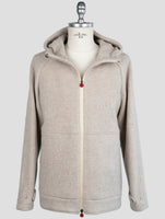 Kiton Beige Virgin Wool Cashmere Ea Coat