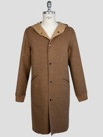 Kiton Brown Wool Cashmere Coat
