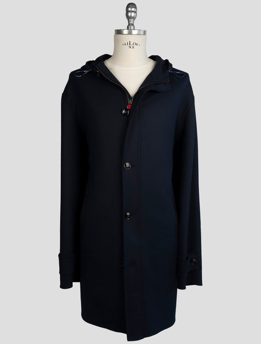 Kiton Blue Cashmere Pa Ea Overcoat