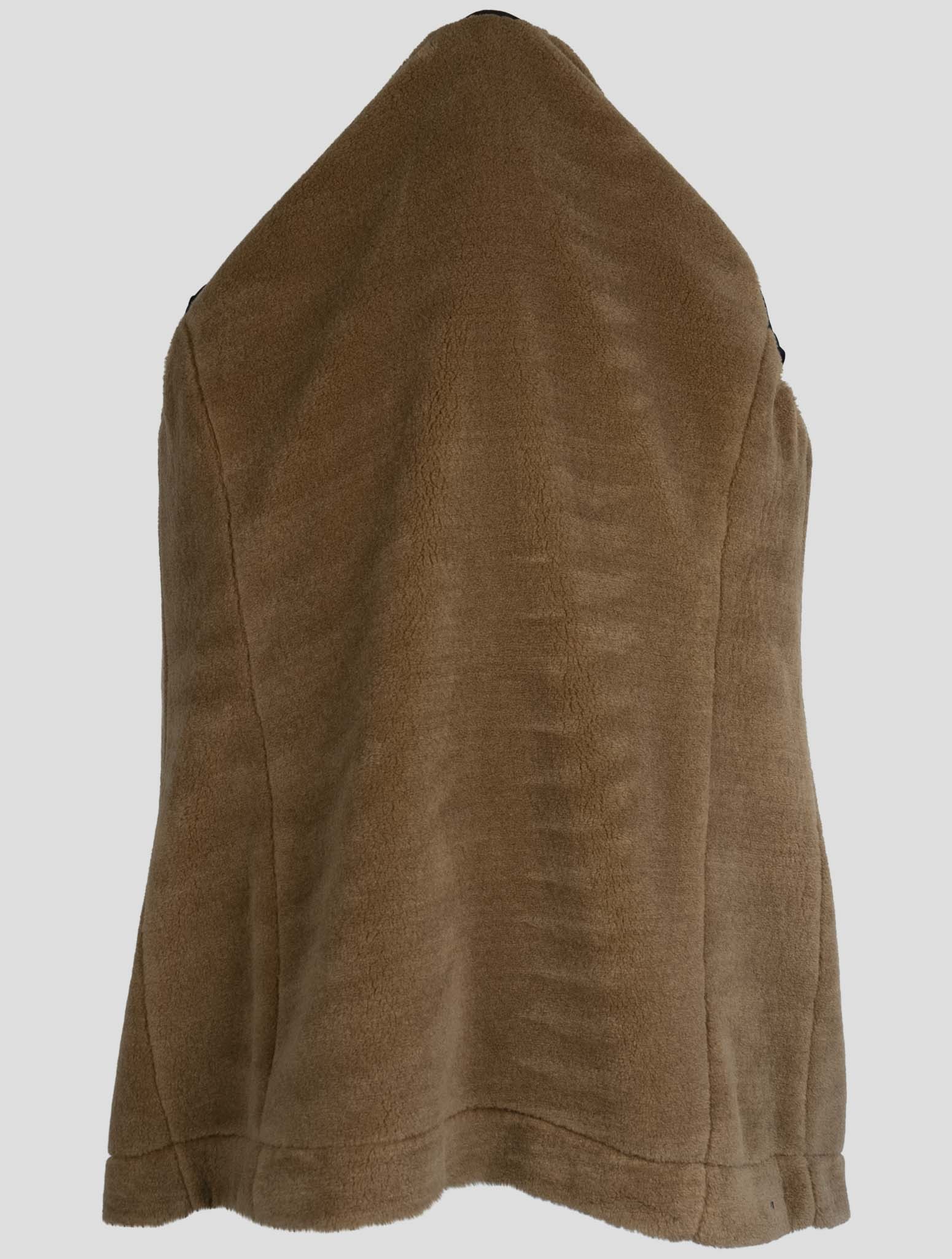 Kiton Blue Wool Pa Shearling Fur Overcoat