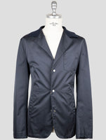 Kiton Blue Silk Pl Coat