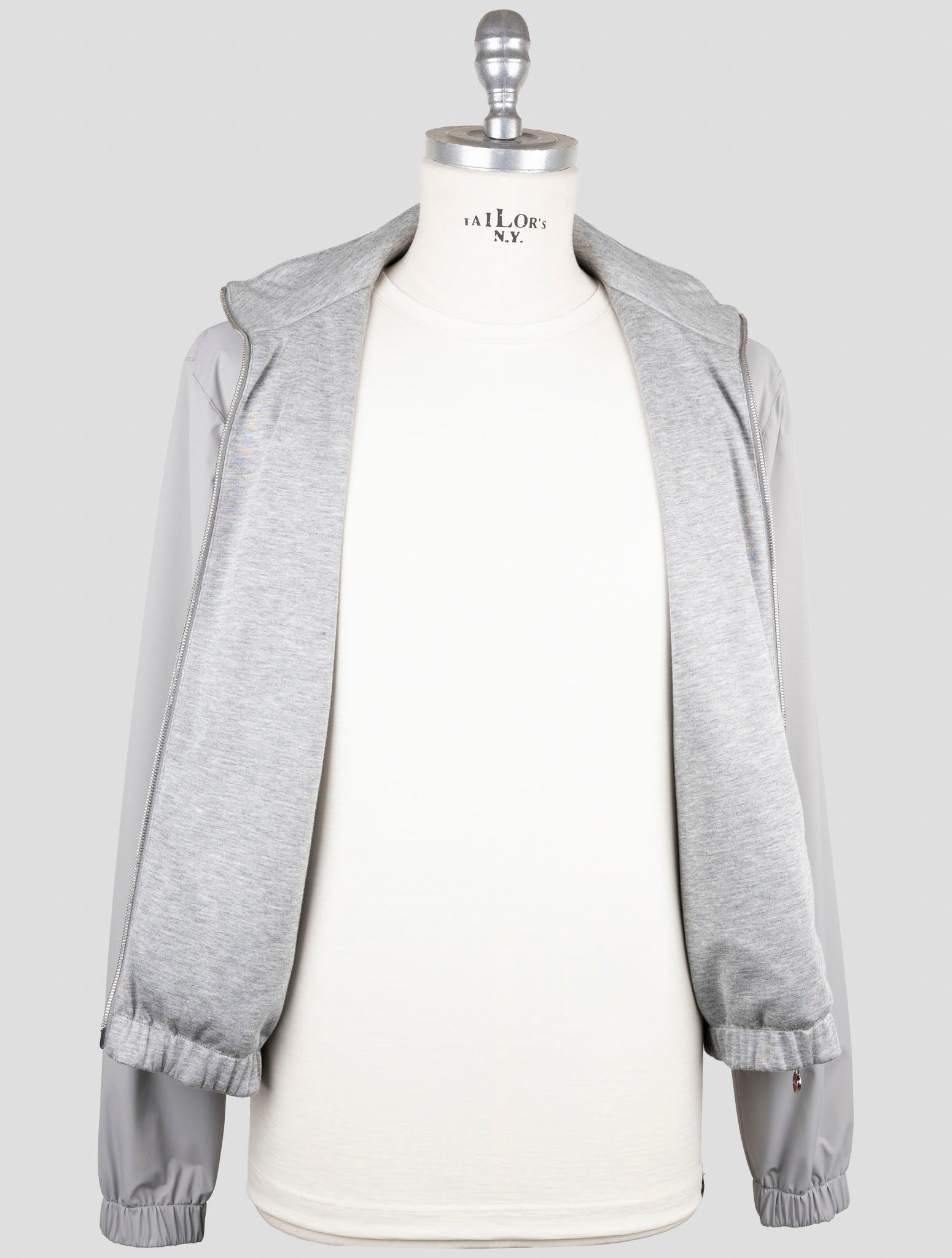 Kiton Gray Pa Modal Cashmere Reverse Coat