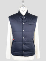 Kiton Blue Modal Cashmere Coat Gilet