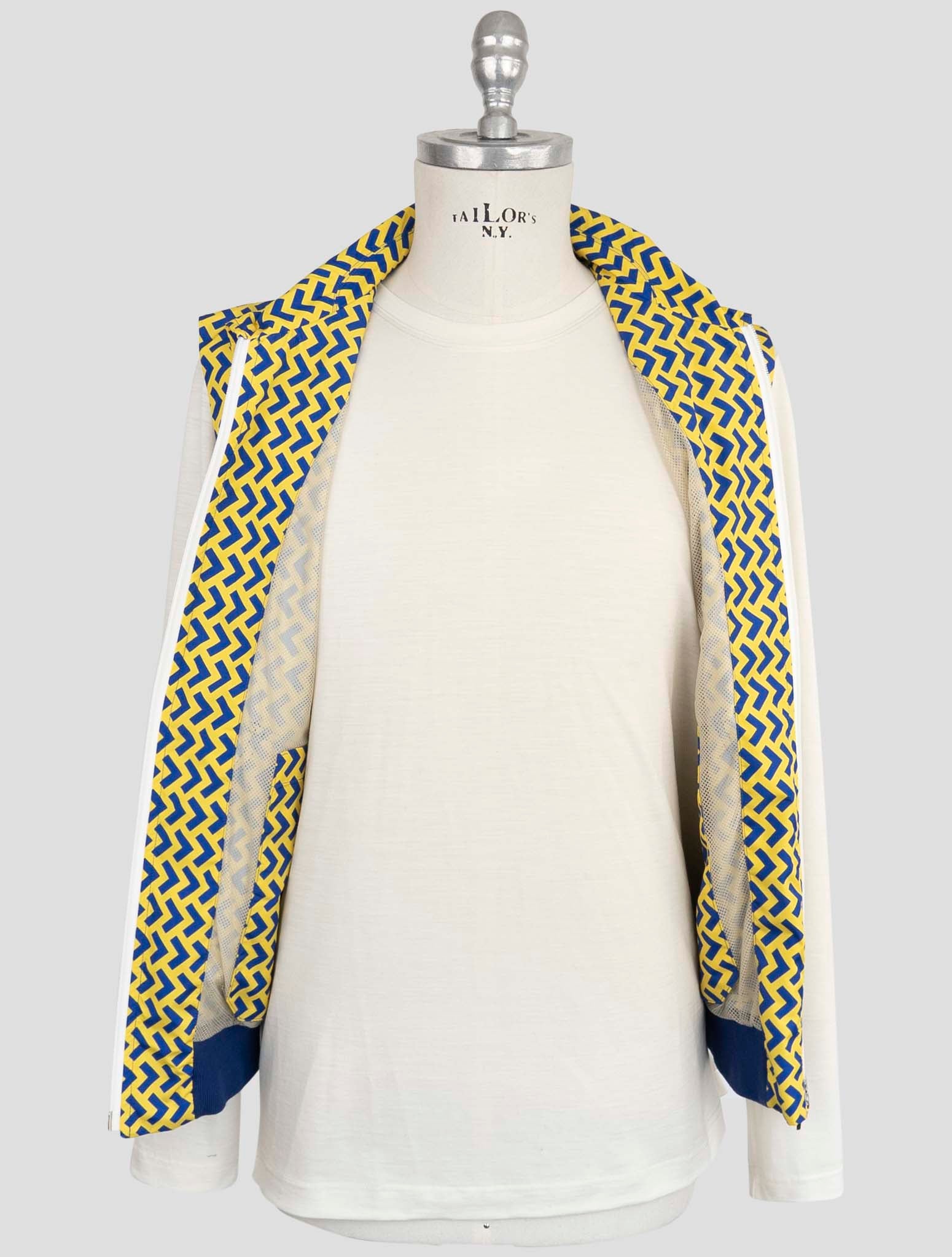 Kiton Yellow Blue Pl Coat Gilet
