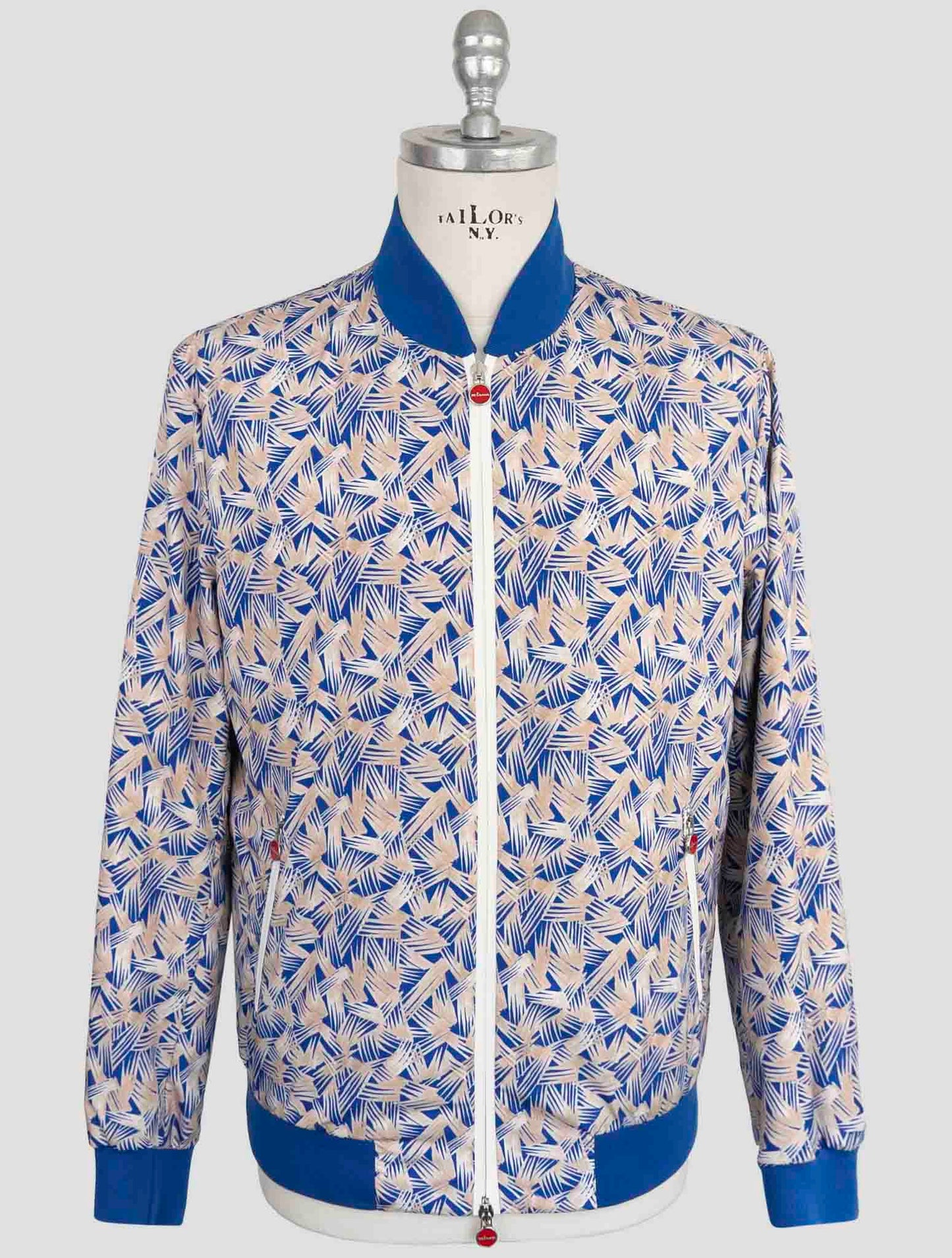Kiton Blue Beige Pl Coat