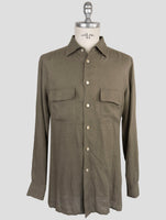 Kiton Green Linen Shirt