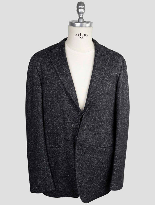 Kiton Knt Gray Wool Cashmere Silk Cotton Viscose Blazer