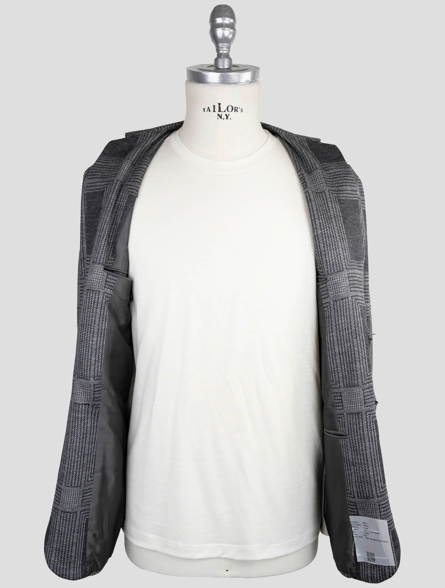 Kiton Knt Gray Cashmere Cotton Ea Blazer