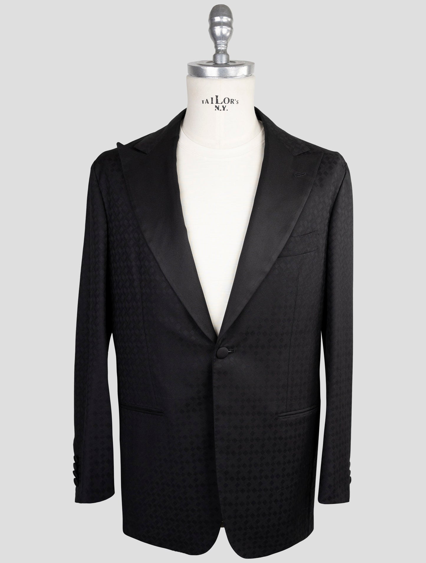 Kiton Knt Black Virgin Wool Mohair Blazer