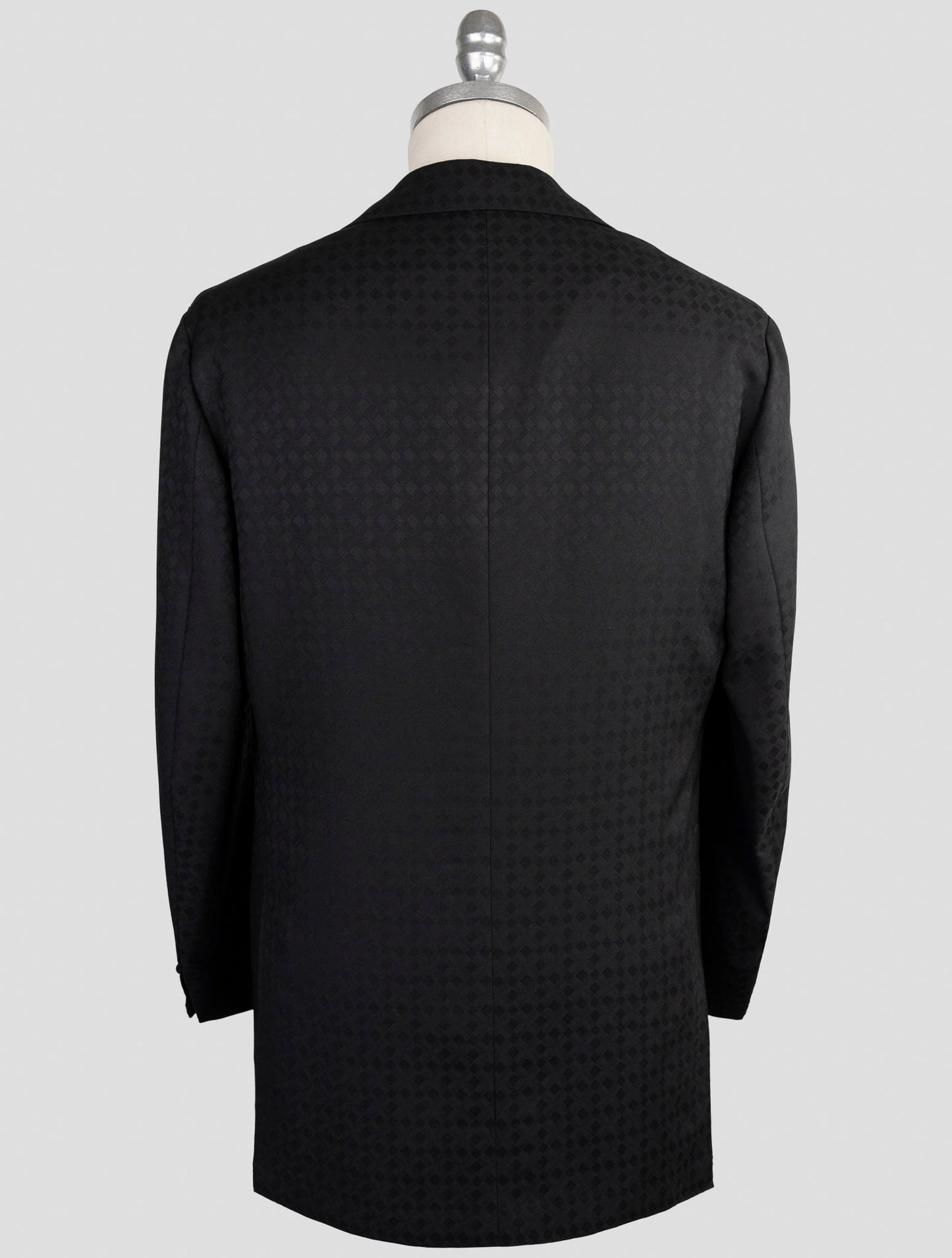 Kiton Knt Black Virgin Wool Mohair Blazer