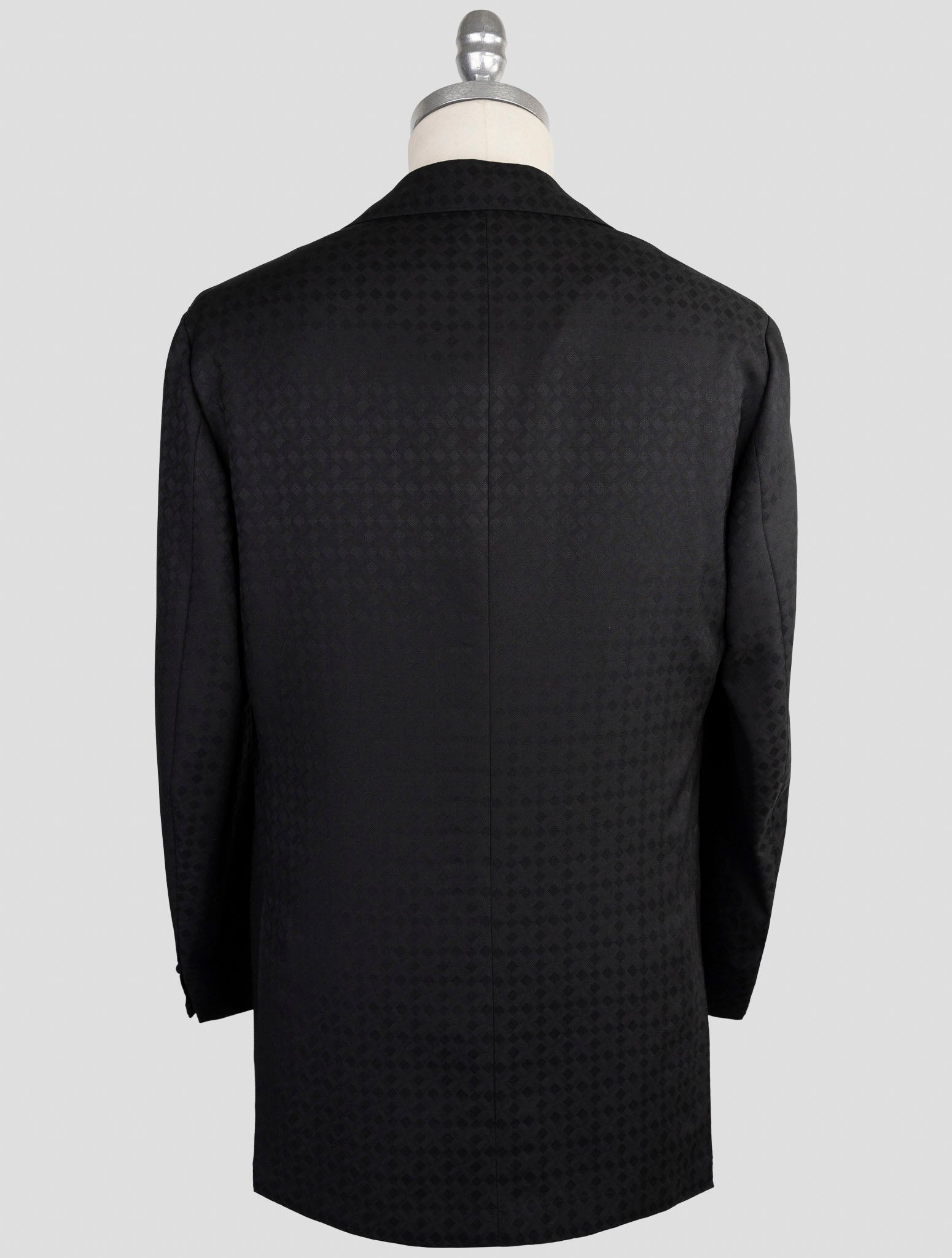 Kiton Knt Black Virgin Wool Mohair Blazer