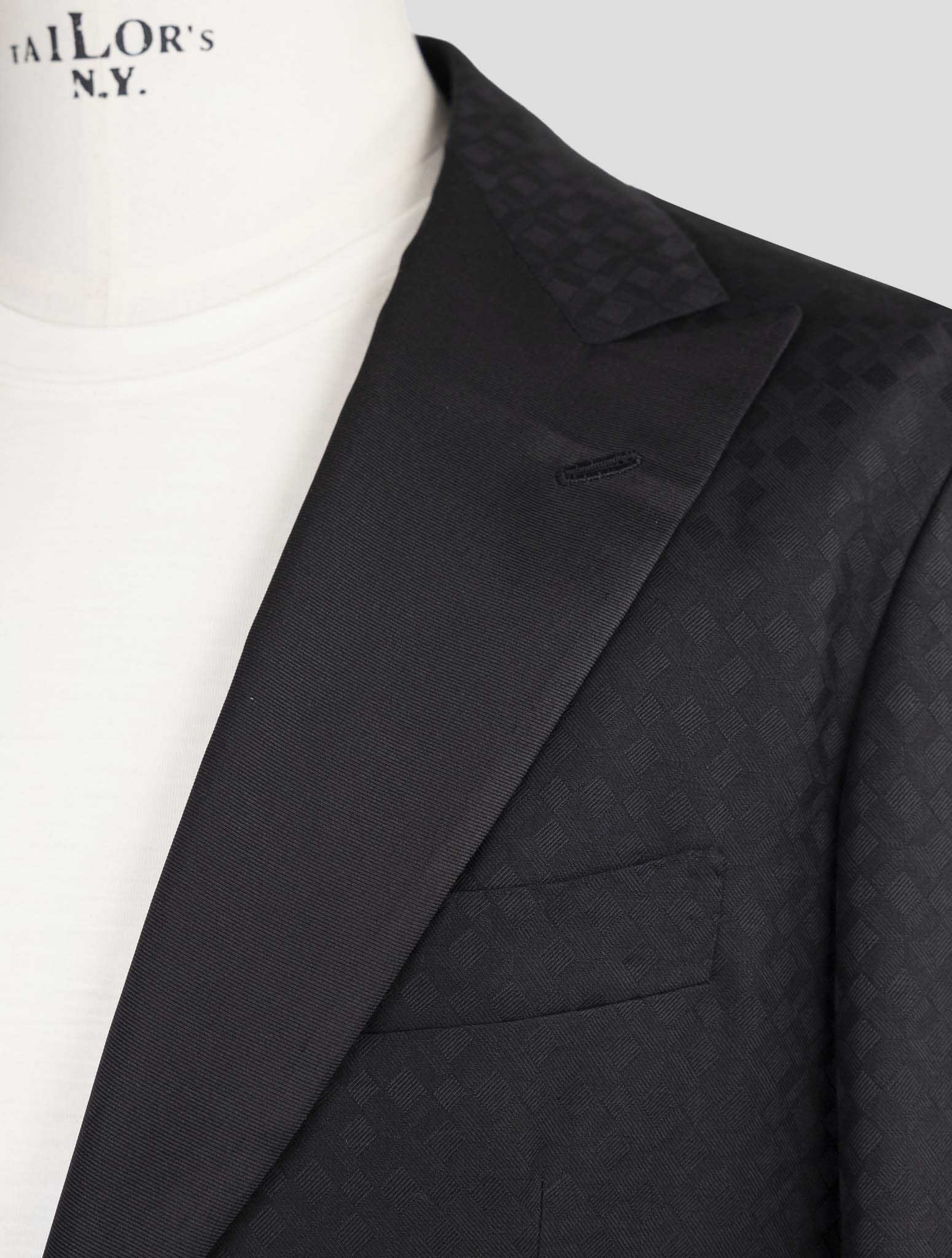 Kiton Knt Black Virgin Wool Mohair Blazer