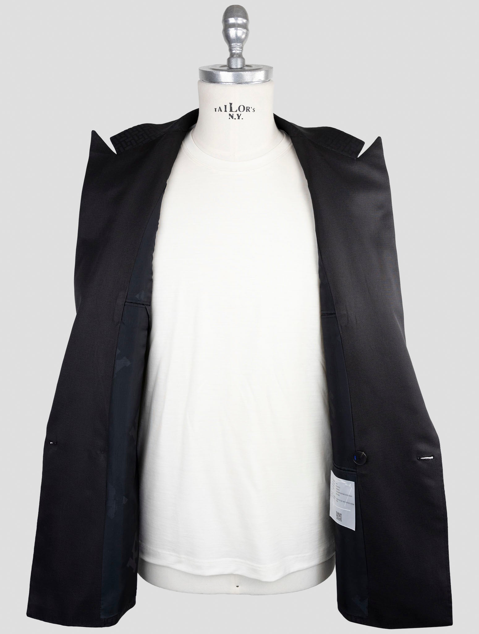 Kiton Knt Black Virgin Wool Mohair Blazer