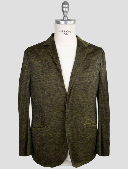 Kiton Knt Yellow Black Cashmere Pa Blazer