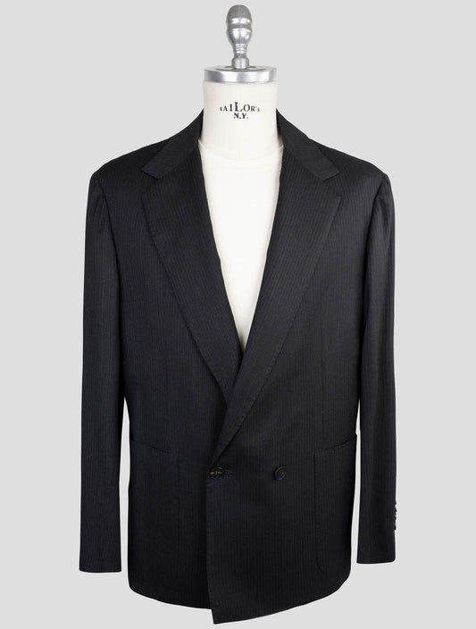 Kiton Knt Dark Gray Virgin Wool Ea Suit