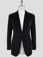 Kiton Knt Blue Cotton Pl Velvet Suit