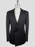 Kiton Knt Gray Wool Double Breasted Suit