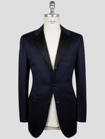 Kiton Knt Blue Wool Smoking Suit