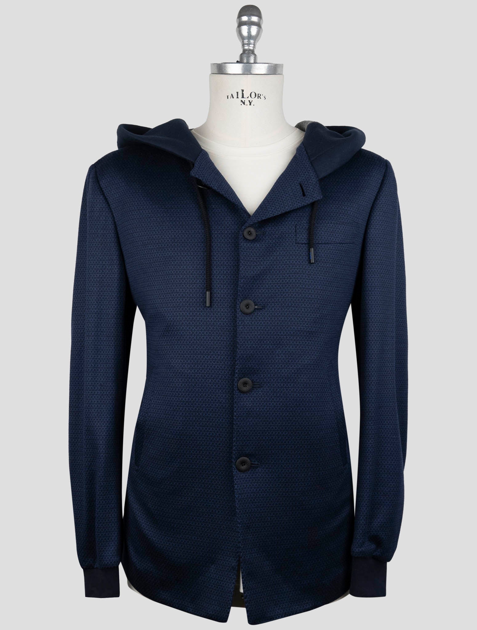 Kiton Knt Blue Wool Suit