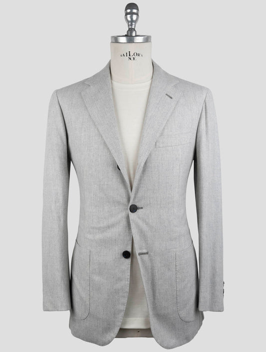 Kiton Knt Gray Virgin Wool Cashmere Pa Ea Suit