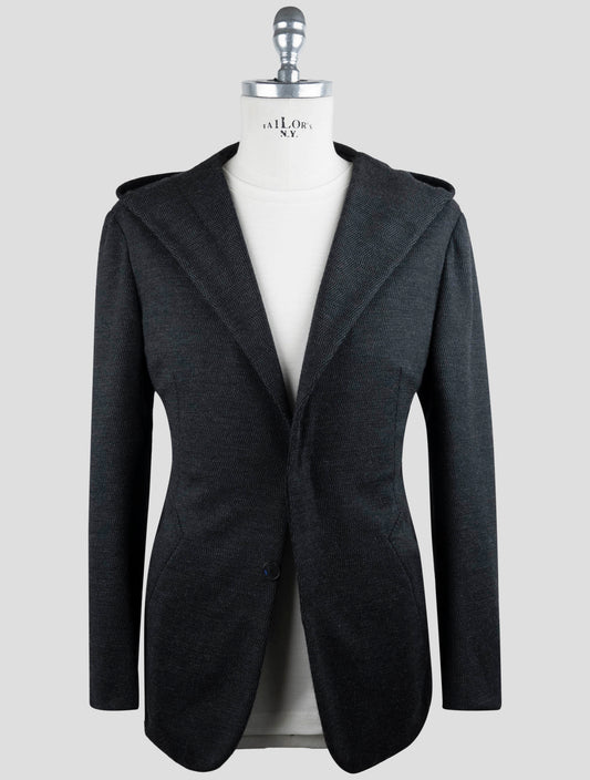 Kiton Knt Dark Gray Cashmere Wool Pa Suit