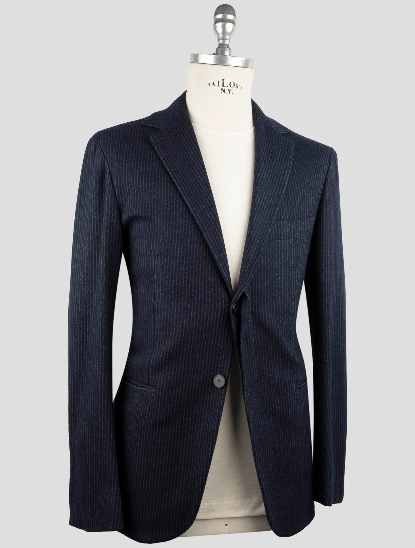 Kiton Knt Blue Cashmere Cotton Suit