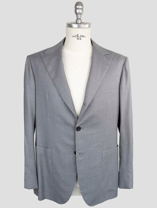 Kiton Knt Gray Virgin Wool Ea Suit