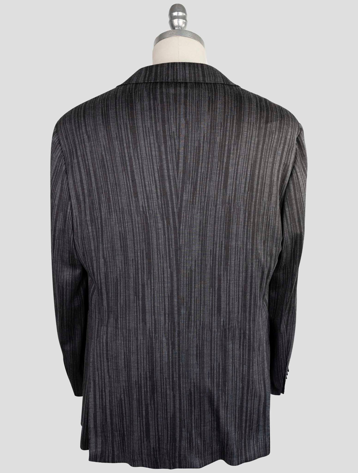 Kiton Knt Gray Wool Double Breasted Suit