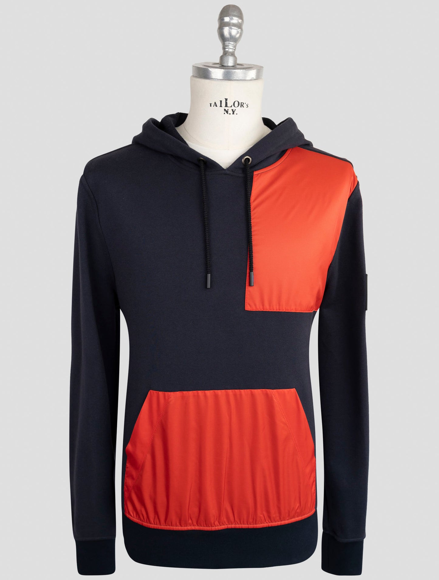 Kiton Knt Blue Cotton  Sweater Hoodie