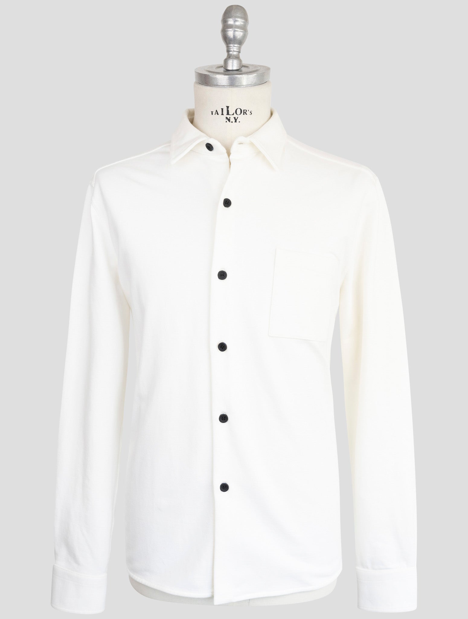 kiton Knt White Cotton Ea Overshirt
