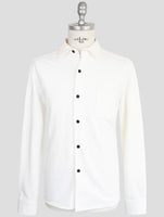 kiton Knt White Cotton Ea Overshirt