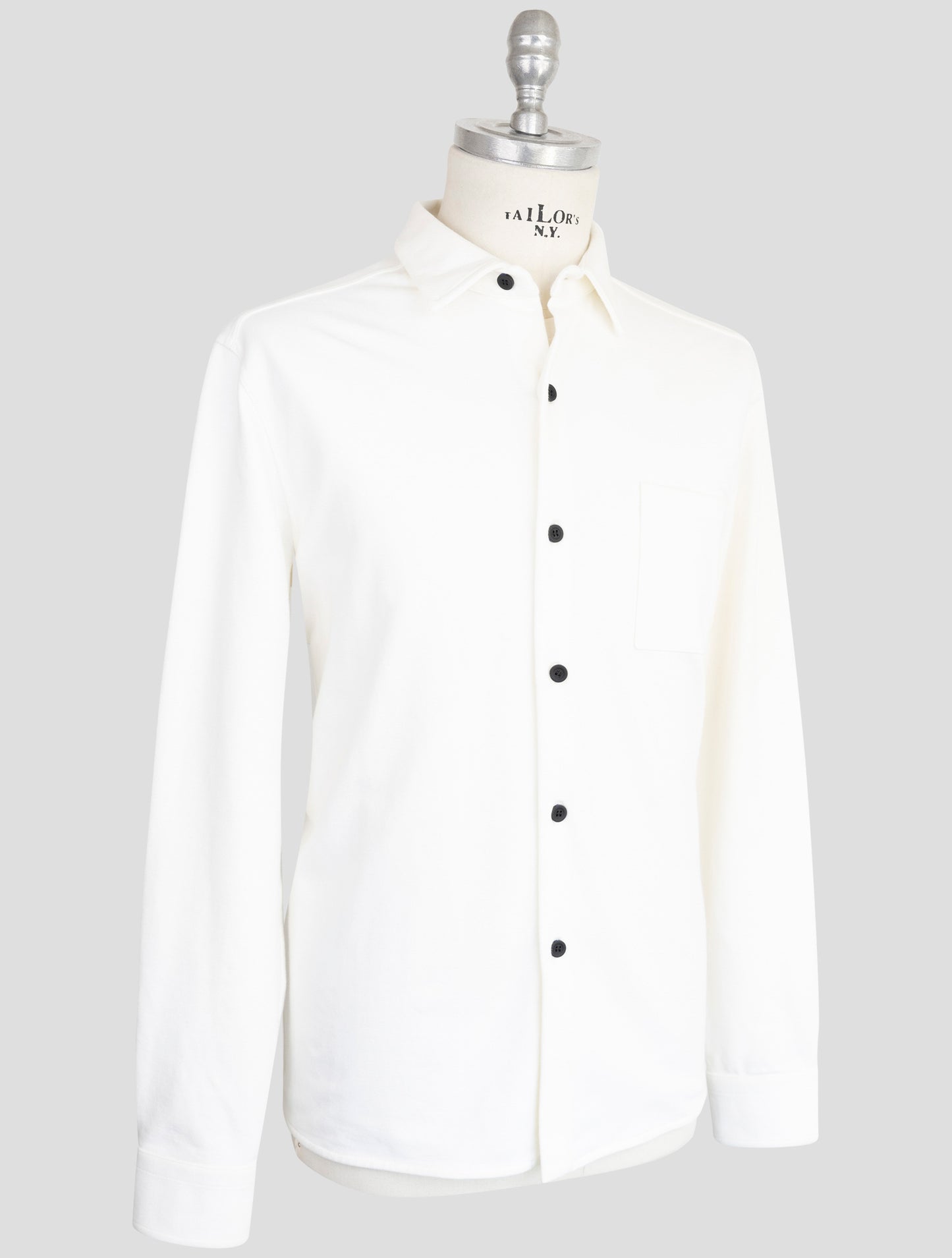 kiton Knt White Cotton Ea Overshirt