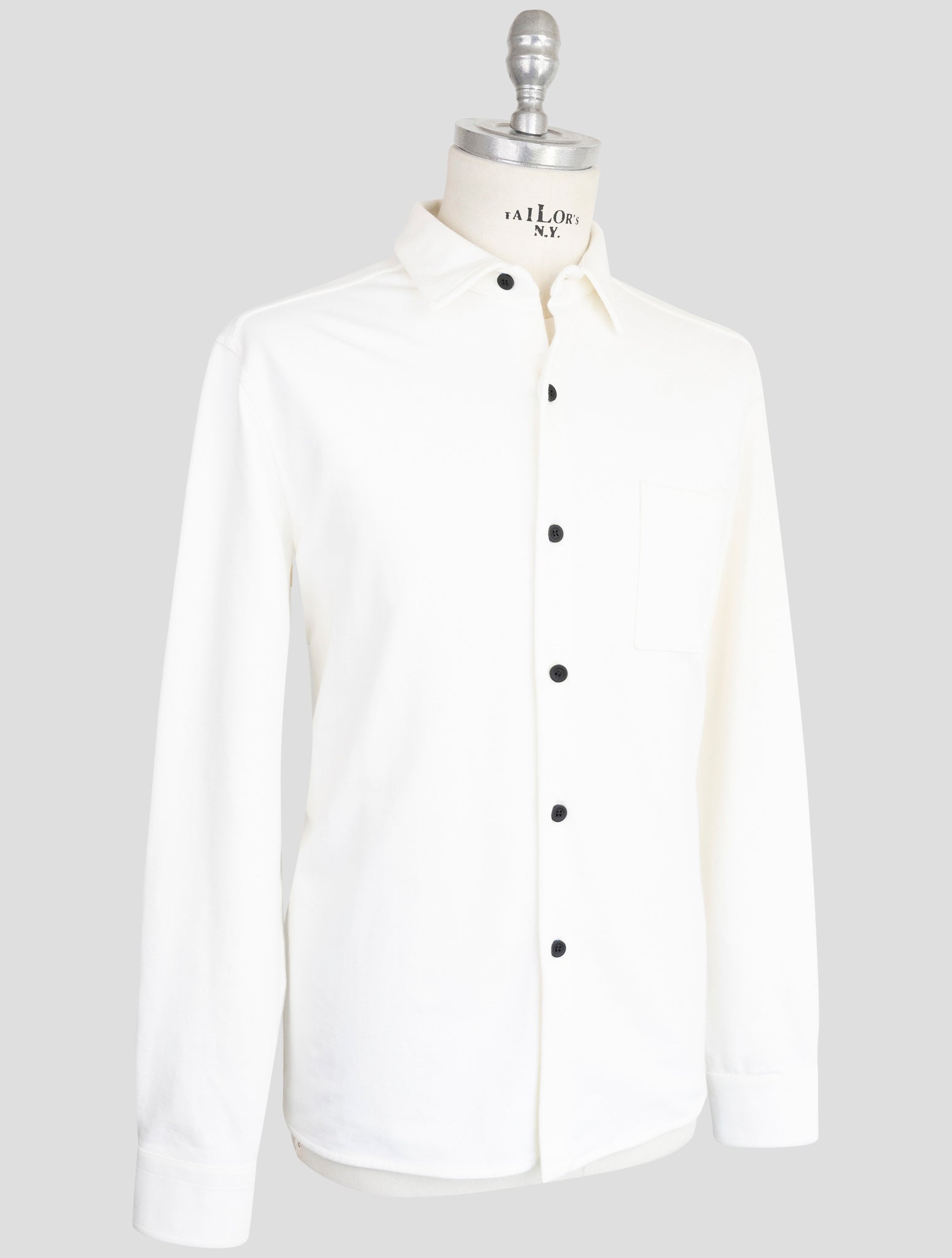 kiton Knt White Cotton Ea Overshirt