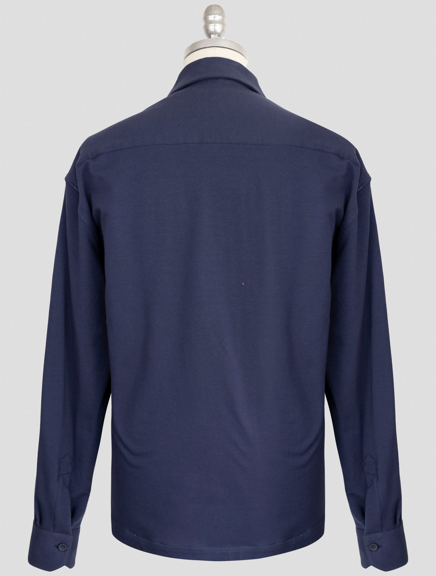 kiton Knt Blue Cotton Ea Overshirt