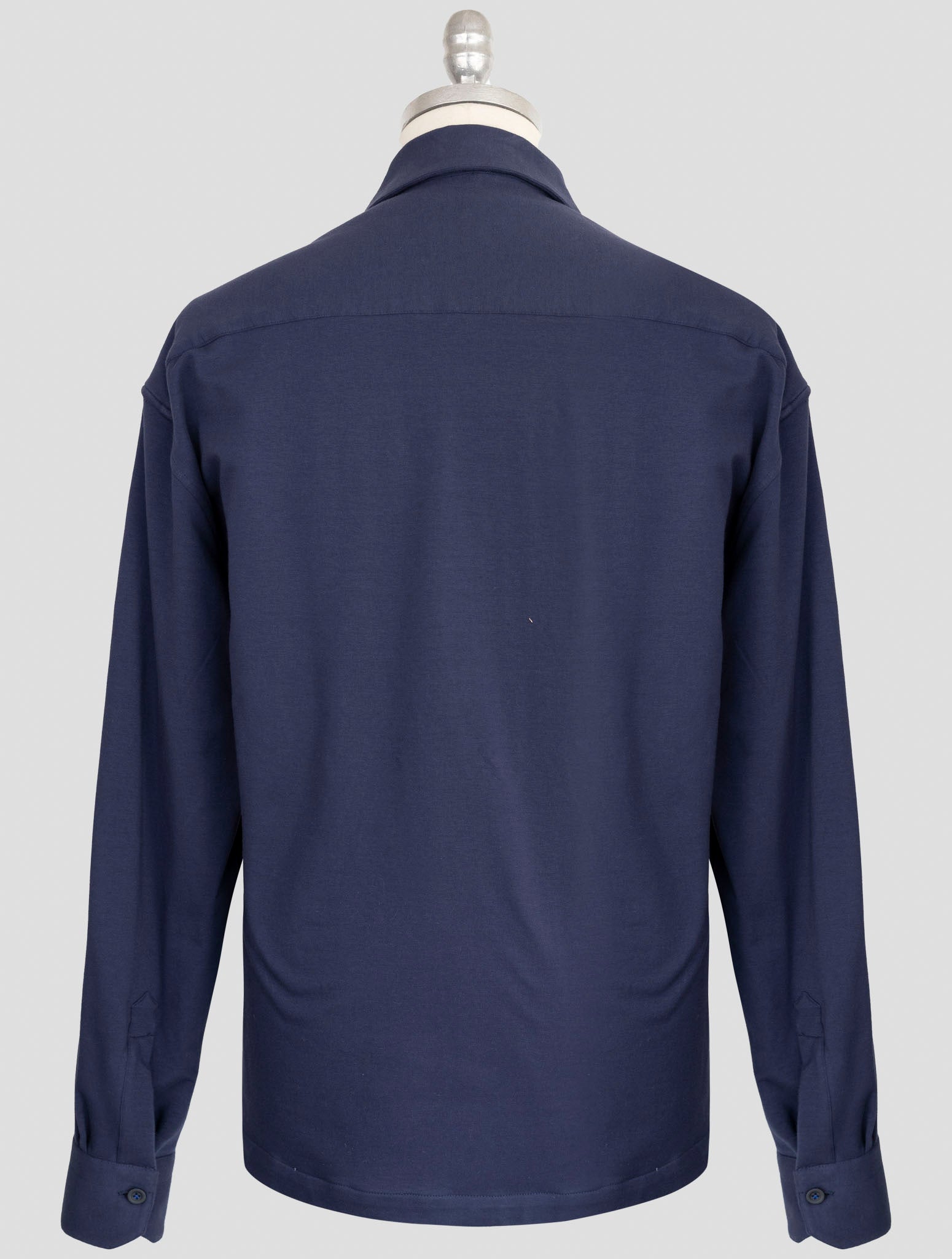 kiton Knt Blue Cotton Ea Overshirt
