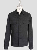 kiton Knt Dark Gray Cashmere Overshirt
