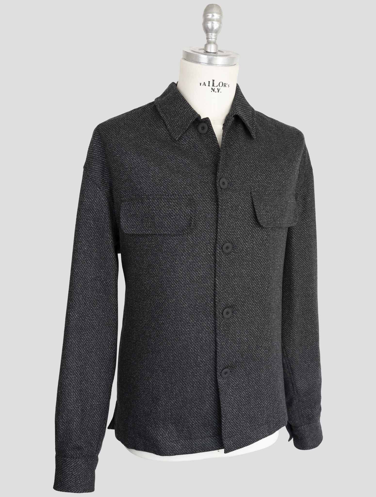 kiton Knt Dark Gray Cashmere Overshirt