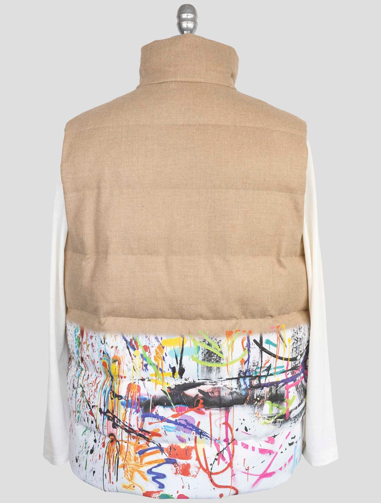 Kiton Knt Beige Virgin Wool Cashmere Coat Gilet