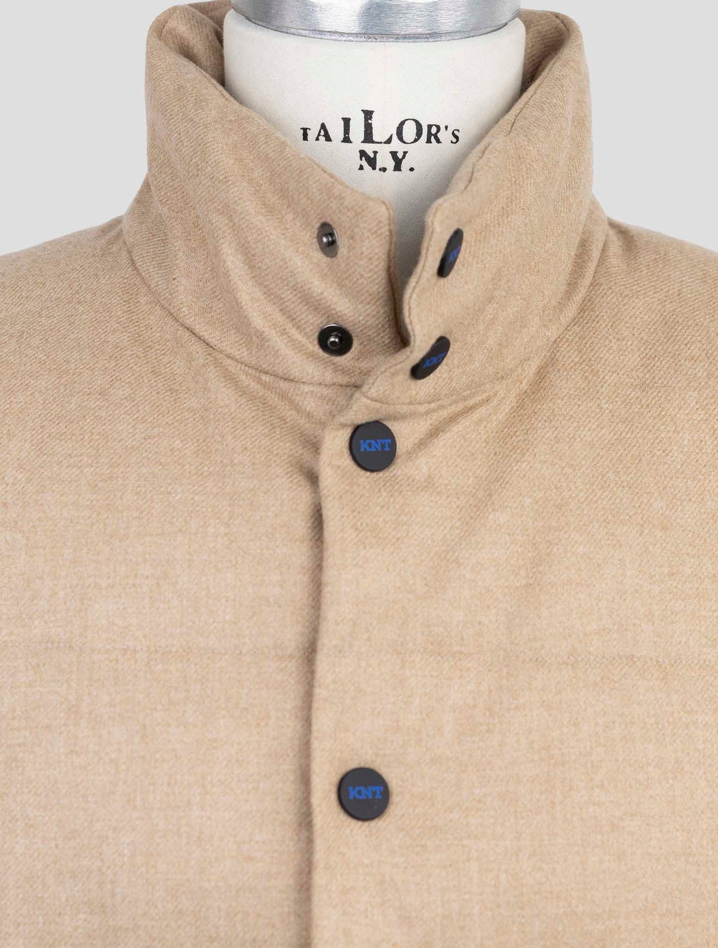 Kiton Knt Beige Virgin Wool Cashmere Coat Gilet