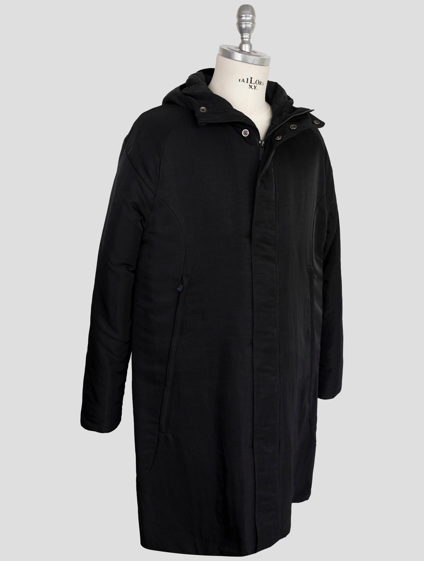 Kiton Knt Black Pa Overoat