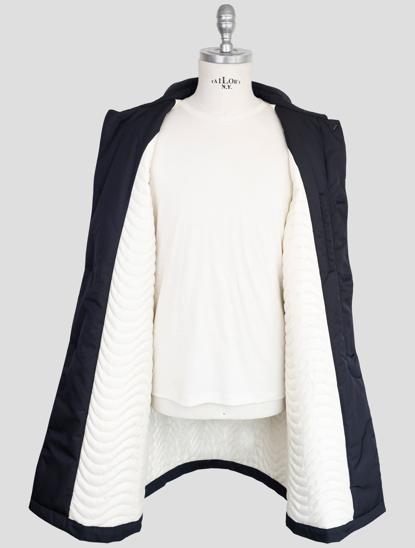 Kiton Knt Blue Pl Overoat