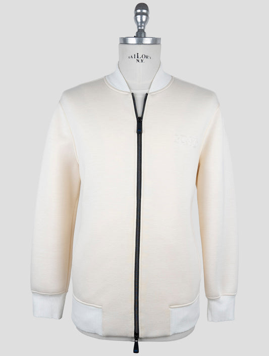 Kiton Knt White Viscose Ea Coat