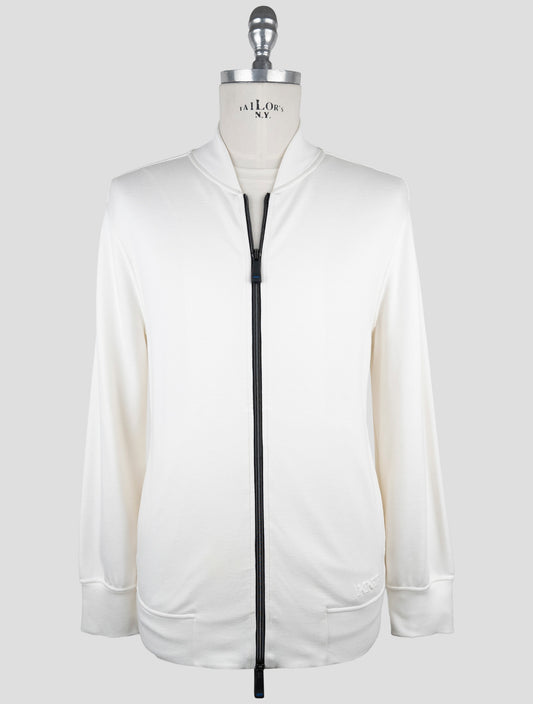 Kiton Knt White Viscose Ea Coat