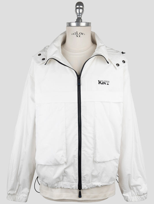 Kiton Knt White Cotton Coat