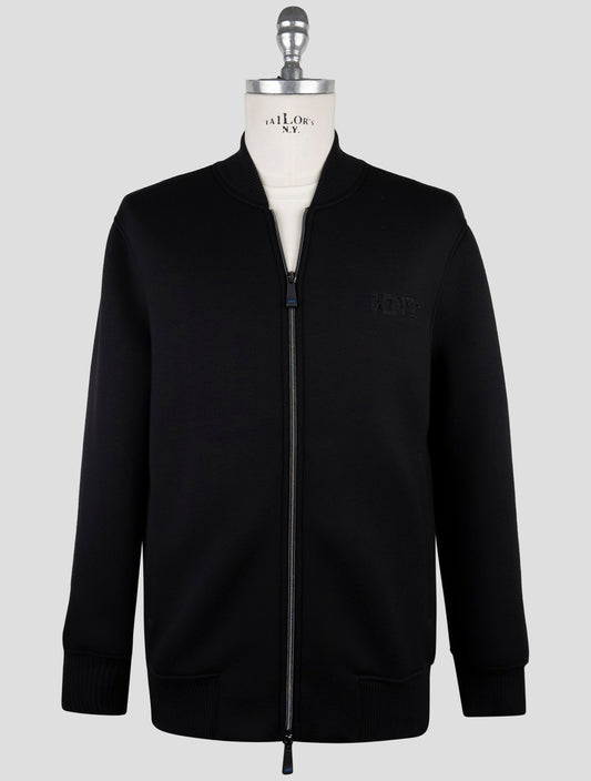 Kiton Knt Black Viscose Ea Coat