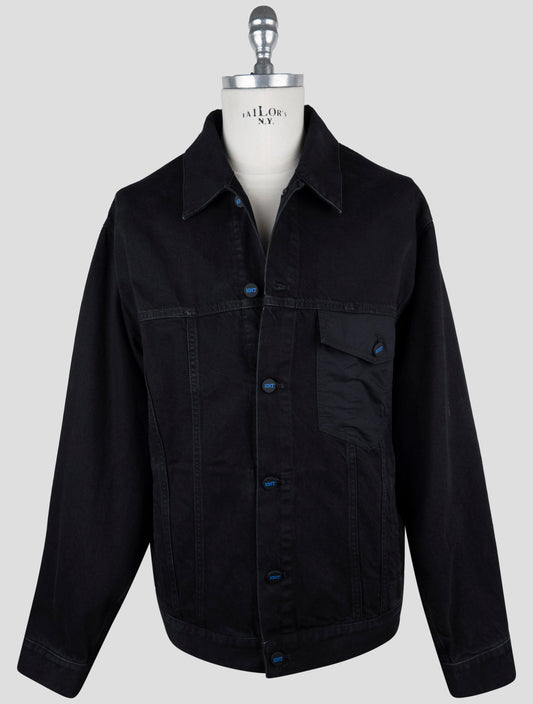 Kiton Knt Black Cotton Ea Coat